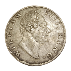 Alternative view of British India Silver Rupee EAST INDIA COMPANY Year 1835 King WILLIAM-IIII **RARE** Collectable Grade.