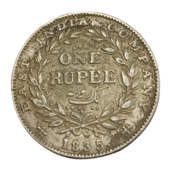 British India Silver Rupee EAST INDIA COMPANY Year 1835 King WILLIAM-IIII **RARE** Collectable Grade.