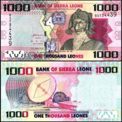 Sierra Leone 1,000 Leones features Bai Bureh world banknote UNC Unique and Rare