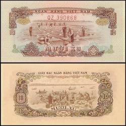 South Vietnam 10 Xu Banknote 1966 P37 UNC Unique and Rare