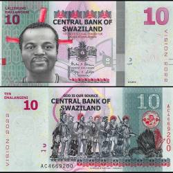 Swaziland Eswatini 10 World Banknote Series Emalangeni Banknote 2015 P41 UNC