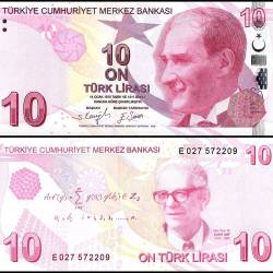 Turkey 10 Lira World Banknote L1970 (2009) P223e UNC Unique and Rare