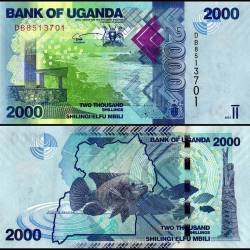 Uganda 2000 Shillings World Banknote 2021 P50f UNC Unique and Rare