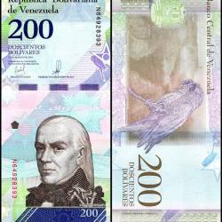 Venezuela 200 Bolivar Soberano Banknote 2018 P107a2 UNC Unique and Rare