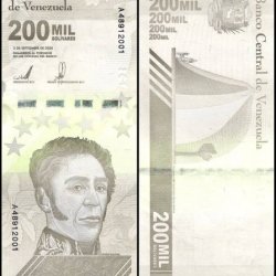 Venezuela 200 Mil Bolivar Soberano banknote from 2020 UNC Unique and Rare