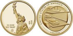 USA, Innovation Dollar, 2021, Virginia, UNC Condition.