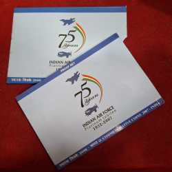 Extremely Rare 2 and 100 Rupees Indian Airforce Proof Set 2 Coin Set of 2007 Rare Set Kolkata Mint