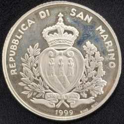 Alternative view of San Marino 10 000 Lire 1999 Europe Tomorrow RARE SILVER (Weight 22 g) COIN # A-504