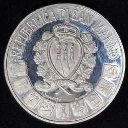 Alternative view of San Marino 10 000 Lire 1997 Millennium RARE SILVER (Weight 22 g) COIN # A-506