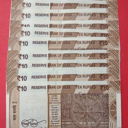 Alternative view of 15 Notes ending with 786 in 10 Rs Denomination