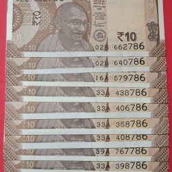 15 Notes ending with 786 in 10 Rs Denomination