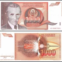 Yugoslavia 1000 Dinara World Banknote 1990 P107 UNC Unique and Rare