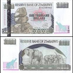 Zimbabwe 1000 World Dollars Banknote, 2003 P12b UNC Unique and Rare