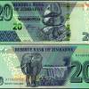 Zimbabwe World Banknote Series 20 Dollars Banknote 2020 P104 UNC Unique and Rare