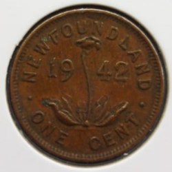 Newfoundland, 1 Cent, 1941 - 42, KM# 18, Circulated Condition.