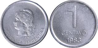 Argentina, 1 Centavo, 1983, KM# 87, XFine Condition.