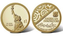 USA, Innovation Dollar, 2018, Introductory Coin, KM# 686, UNC Condition. 1st coin in the Innovation Dollar series.