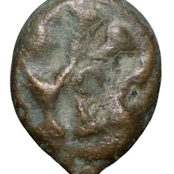 Copper Coin of Satavahan Dynasty (1st Cen. BC) from Paithan Region Elephant Type Double-Struck