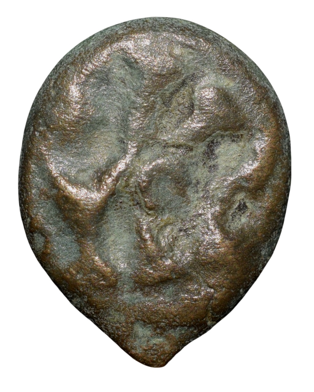 Copper Coin of Satavahan Dynasty (1st Cen. BC) from Paithan Region Elephant Type Double-Struck