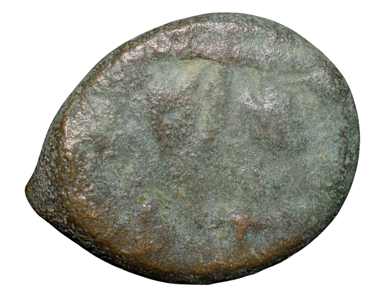 Copper Coin of Satavahan Dynasty (1st Cen. BC) from Paithan Region Elephant Type Double-Struck - Image 2