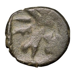 Alternative view of Copper-Alloy Coin of Bhimavarman(3rd Cen. AD) of Magh Dynasty of Kausambhi Bull/Inscription Rare