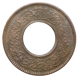Alternative view of Bronze 1 Pice of George VI (AD 1943) of Bombay Mint High Crown Type