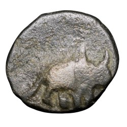 Copper-Alloy Coin of Bhimavarman(3rd Cen. AD) of Magh Dynasty of Kausambhi Bull/Tree