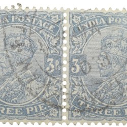 Postal Stamp of George V 3 Pies Grey Colour - Used Condition as per image.
