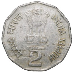 Alternative view of Copper-Nickel 2 Rupees of Republic India - Commemorative issue Small Family - Happy Family (AD 1993) Bombay Mint