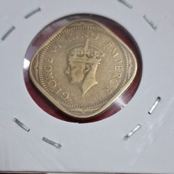 2 ANNA 1943 GEORGE VI KING EMPEROR COIN