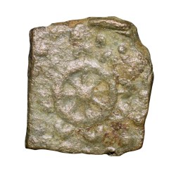Alternative view of Copper Coin of Pre-Satavahana(2nd Cen. BC) from Vidarbha(Bhon) Region with Lion/8-Spoked Wheel