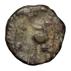 Alternative view of Copper-Alloy Coin of Post-Vakataka - Vishnukundin (5th - 6th Cen. AD) with Bull facing to Right Rare