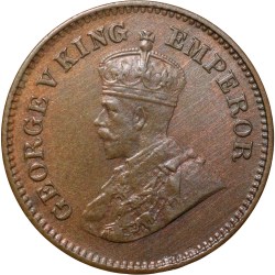 Bronze 1/2 Pice of George V (AD1936) of Calcutta Mint About UNC Grade