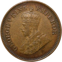 Bronze 1/2 Pice of George V (AD1936) of Calcutta Mint About UNC Grade