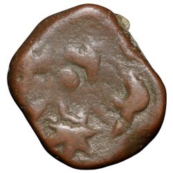 Alternative view of Copper Paisa of Namdar Khan(18th Cen.AD) of Hyderabad Feudatory of Elichpur Dated AH1206 & Pestonji Star Rare