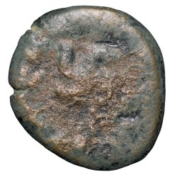 Copper Coin of Sangamana Chutukula (2nd - 1st Cen. BC) of Satavahana Feudatories Bold Swastik Rare