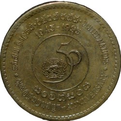 Nickel-Brass 5 Rupees of Sri Lanka Commemorative 50th Anniversary