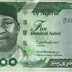 500 Naira of Nigeria Country (AD 2022-2025) with Dr. Nnamdi Azikiwe (1904-1996) - First President