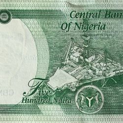 Alternative view of 500 Naira of Nigeria Country (AD 2022-2025) with Dr. Nnamdi Azikiwe (1904-1996) - First President