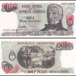Argentina 10 Pesos Argentinos Banknote 1983 to 1984 ND P313a2 UNC Unique and Rare