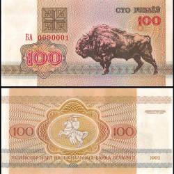 Belarus 100 Rublei Banknote 1992 P8 UNC Unique and Rare