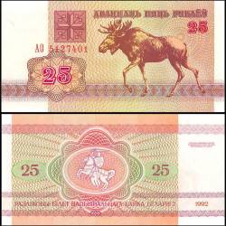 Belarus 25 Rublei Banknote 1992 P6 UNC Unique and Rare
