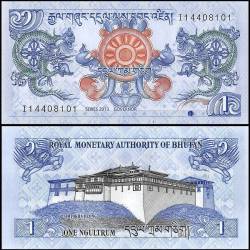 Bhutan 1 Ngultrum Banknote 2013 P27b UNC Unique and Rare