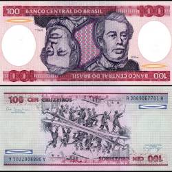 Brazil 100 Cruzeiros Banknote 1981 to 1984 ND P198a UNC Unique and Rare