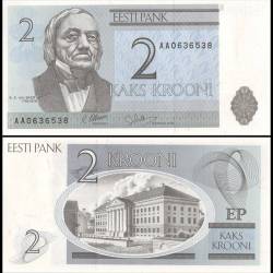 Estonia 2 Krooni Banknote 1992 P70 UNC Unique and Rare