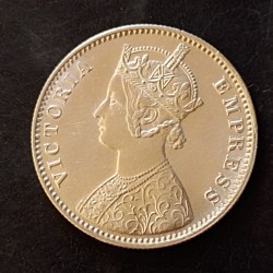 Silver British India Victoria empress 1901 Denominaton 1 ₹ Full silver Excellent condition Same and similar piece available