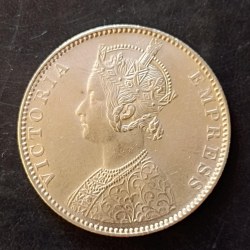 Silver British India Victoria empress 1893 Denominaton 1₹ Excellent condition Same and similar piece available