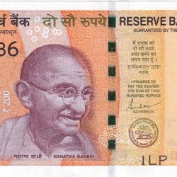 Holy Number 200 Rupees UNC 786 Ending Number Note Rare