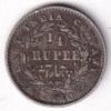 East India Company 1/4 Rupee Divided Legend 1840 Victoria Queen Silver Coin Rare #3