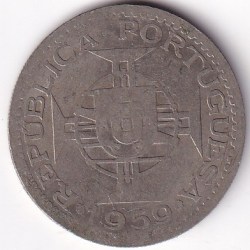Goa Portuguese India 6 Escudos 1959 Nickel 31 mmCoin